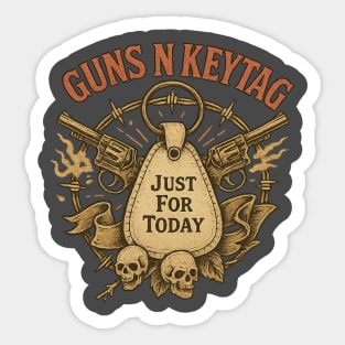 Guns n Keytag Sticker